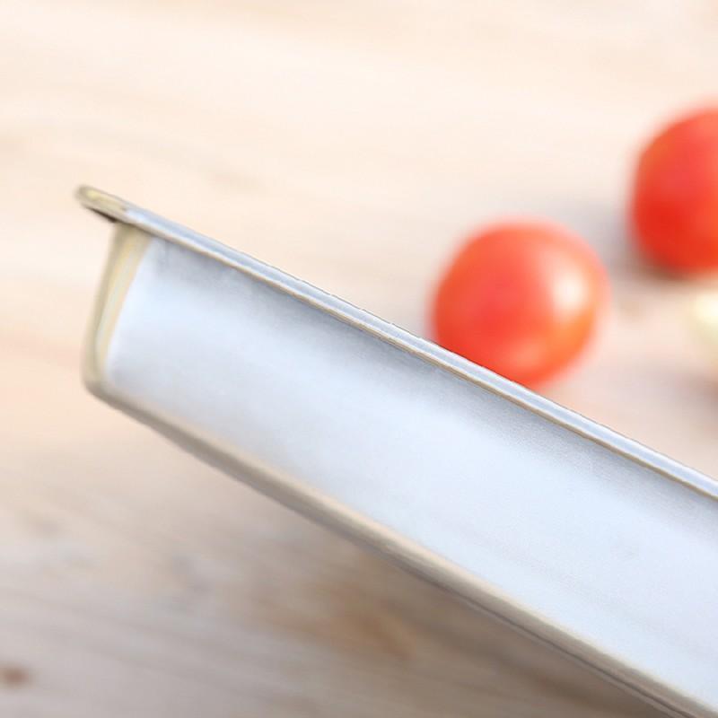 2X Stainless Steel Oblong Tray Plate Serving Tray Silver Dinner Food Kitchenware - 22X32CM