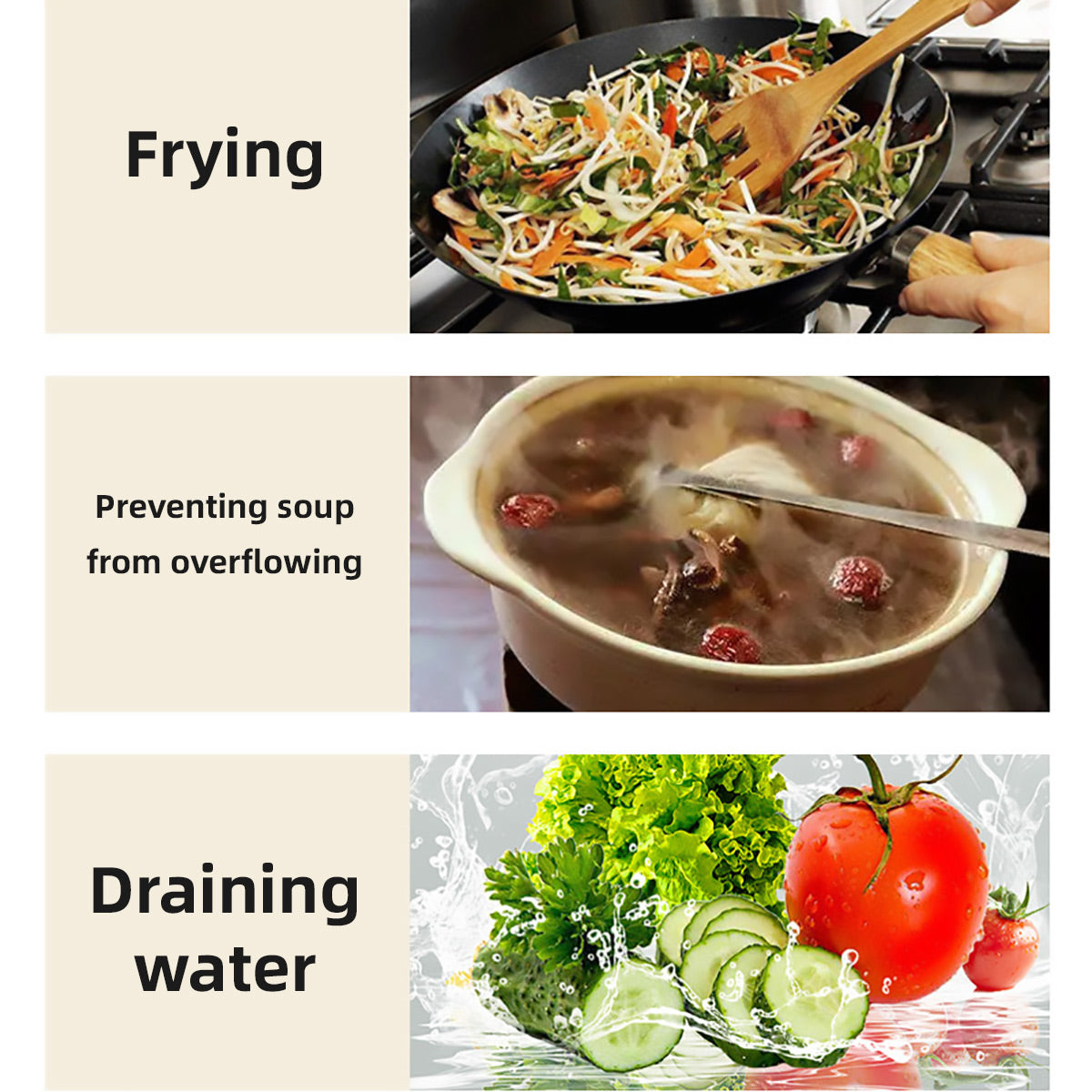 Stainless Steel Mesh Cover Anti Scald Filter Screen Anti Splash Lid For Kitchen - 29cm