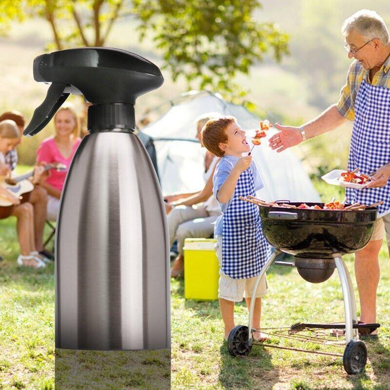 500ml Stainless Steel Cooking Oil Spray Bottle for BBQ and Kitchen Use