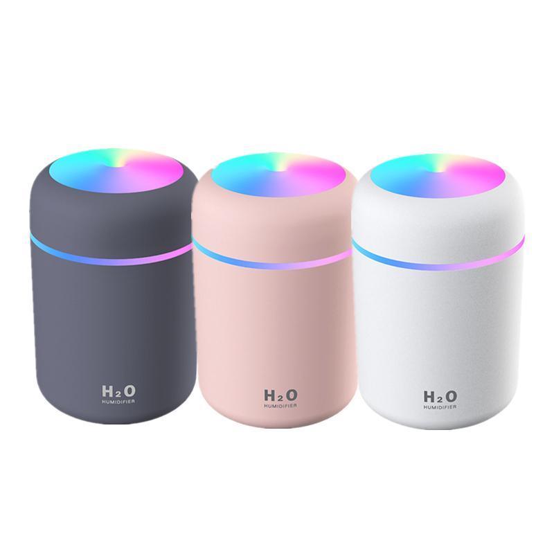 Usb Car Air Purifier Diffuser Aroma Oil Humidifier Mist Led Night Light Home Au - Pink