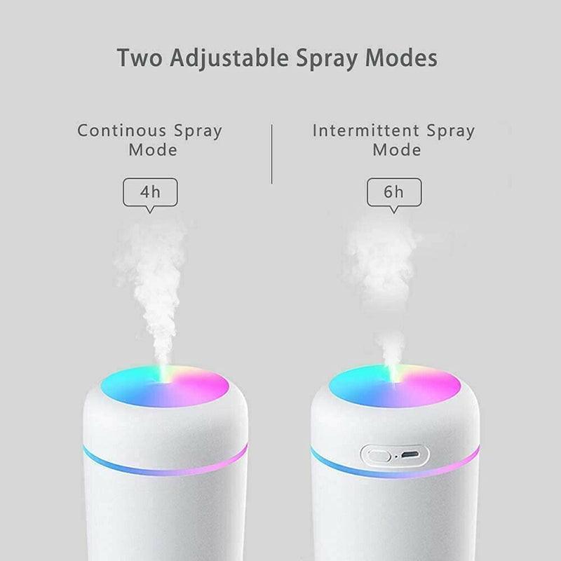 Usb Car Air Purifier Diffuser Aroma Oil Humidifier Mist Led Night Light Home Au - Pink