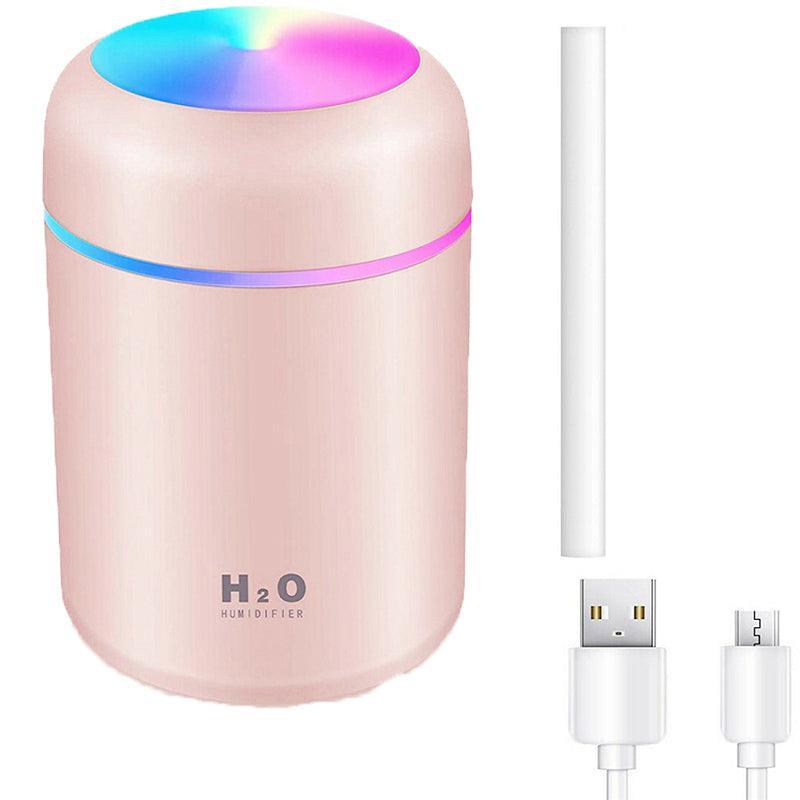 Usb Car Air Purifier Diffuser Aroma Oil Humidifier Mist Led Night Light Home Au - Pink
