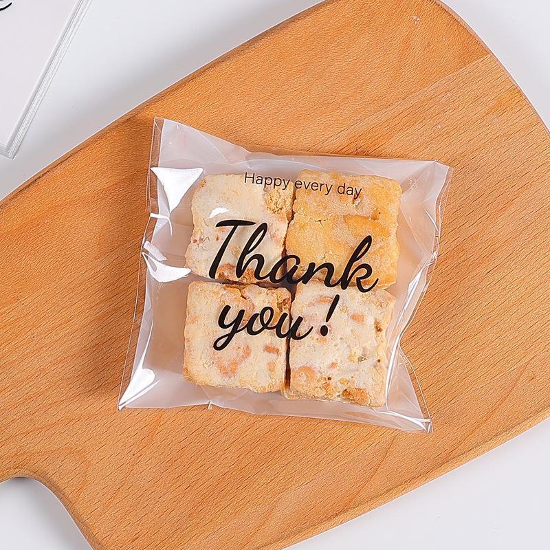 500 Pack Self Adhesive Cookie Packaging Bags Vibrant Designs OPP Material - Happy Everyday 14*14*3cm