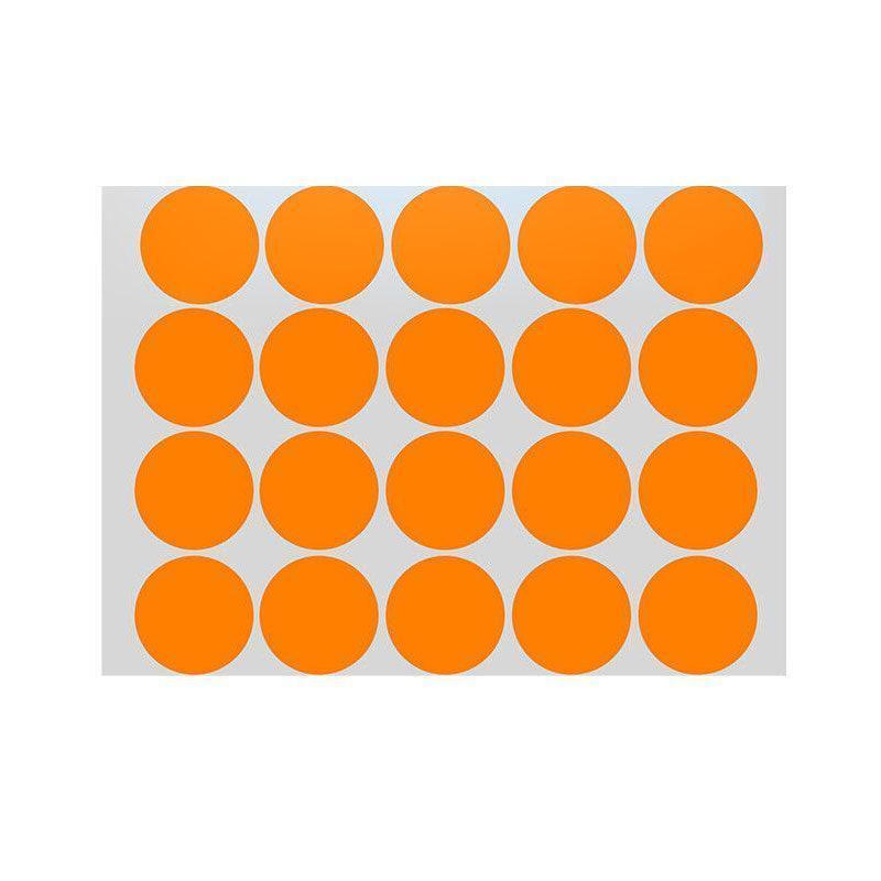 Orange Assorted Sizes Colour Sticker Dots Adhesive Round Labels Circular Spot Scrapbook - 100mm*2 Dots