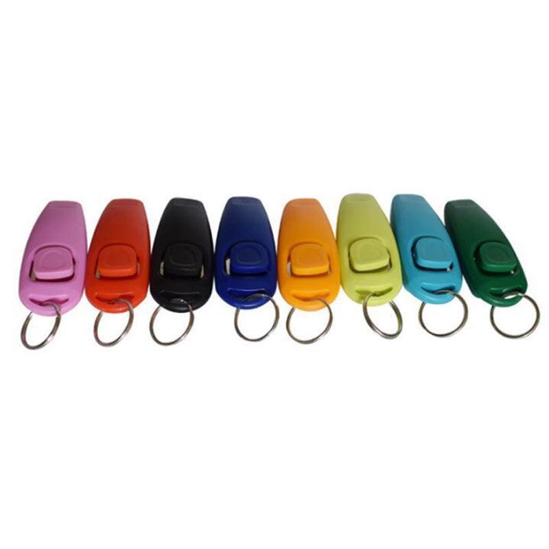 Dog Whistle and Clicker Set for Training Stop Barking Obedience Tool Combo - Orange