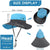 Women Wide Brim Ponytail Hat Sun Protect Visor Summer Beach Cap Anti Uv Floppy - Orange