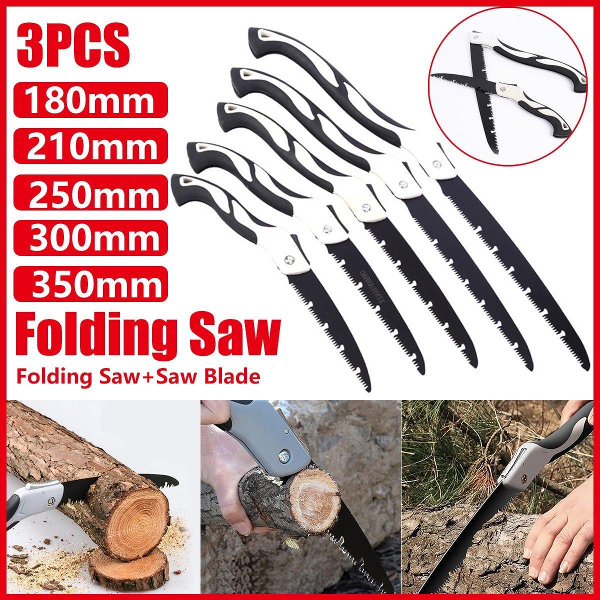Folding Outdoor Hand Saw Portable Quick Cutting Pruning Garden Tree Logging Tool - 250mm