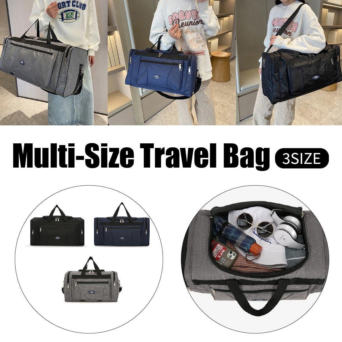 Large Capacity Waterproof Travel Luggage Bag Lightweight Foldable Handbag - Mini-Grey