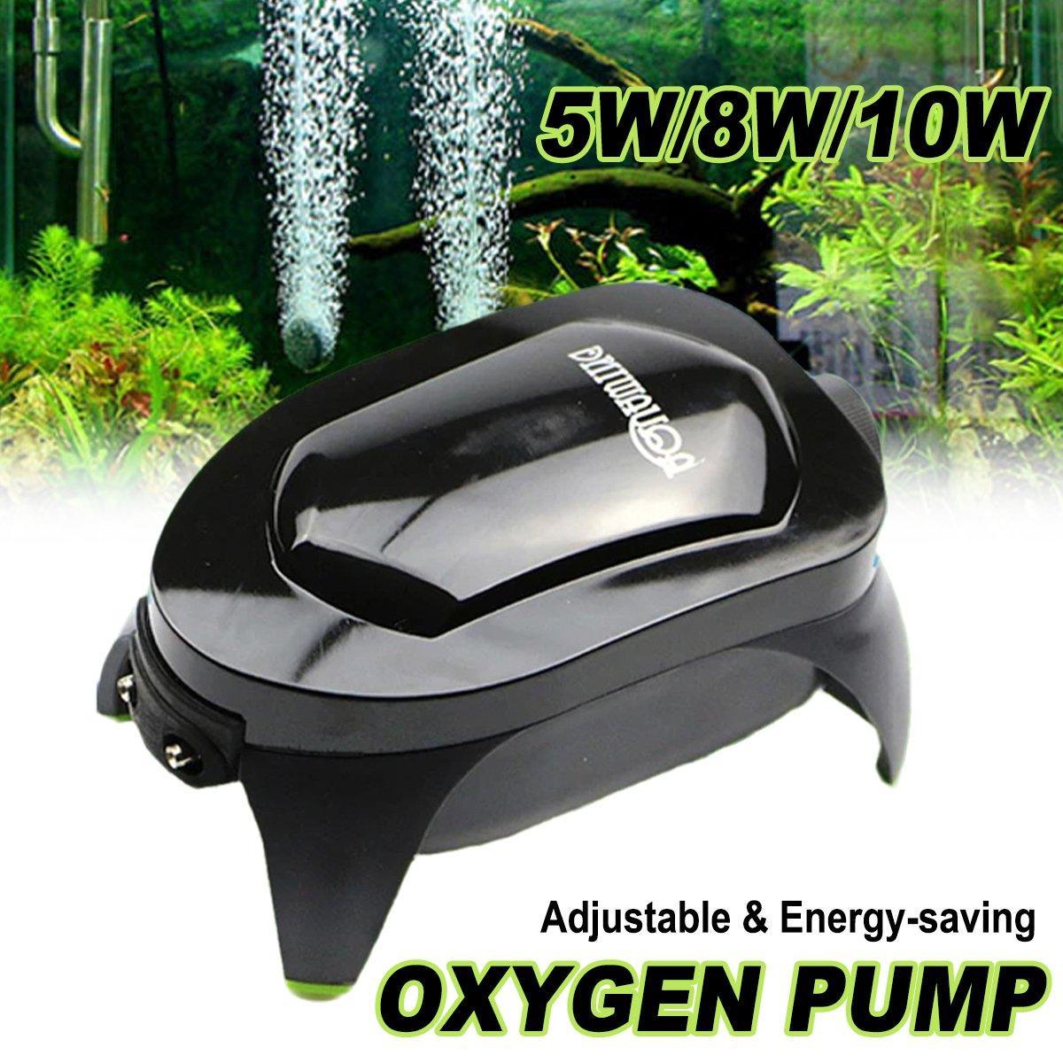Quiet Fish Tank Oxygen Pump Aquarium Air Stone Aerator Oxygenator Water Filter - 10W