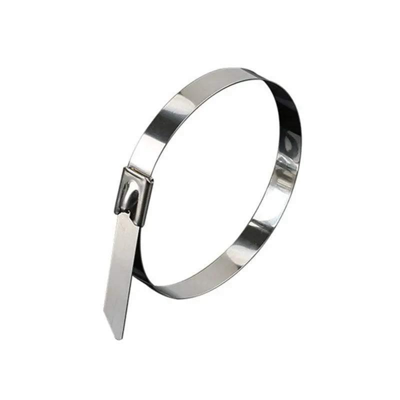 100x Stainless Steel Cable Ties SS304 Marine Grade Zip Strap Locking Wrap 100-800mm - 4.6*350mm