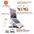 Adjustable Laptop Stand with 360-Degree Base for Desk Riser Home Office Holder - White