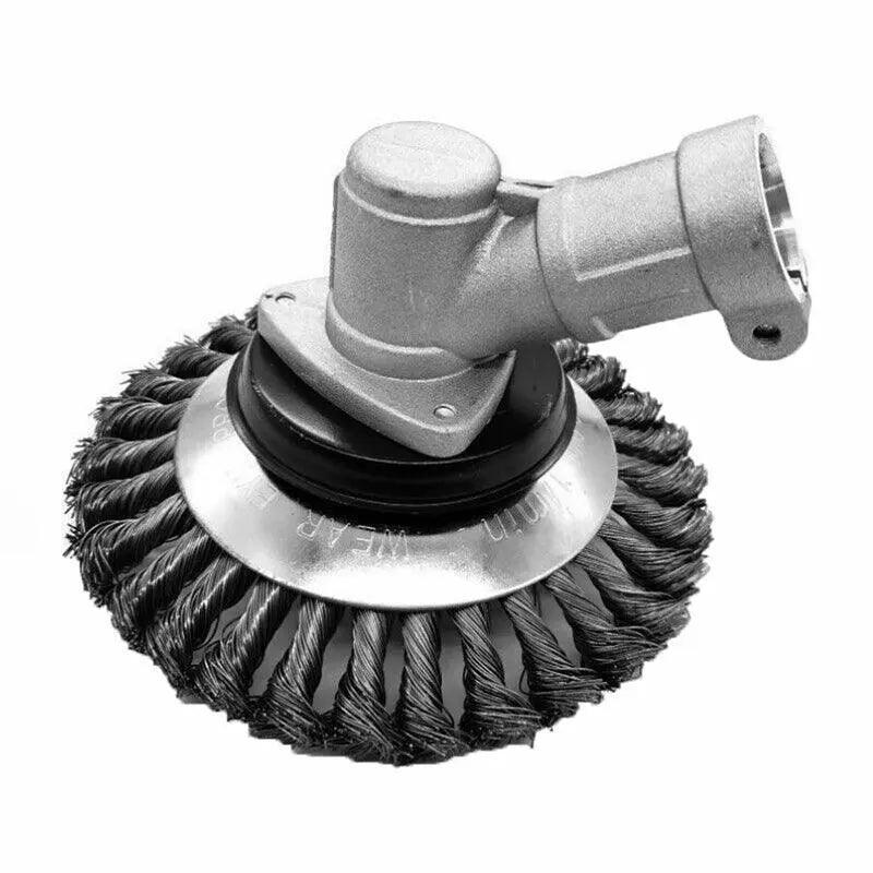 6/8inch Weed Brush Steel Wire Trimmer Wheel Garden Lawnmower Head Tool Grass Cutter - 6''