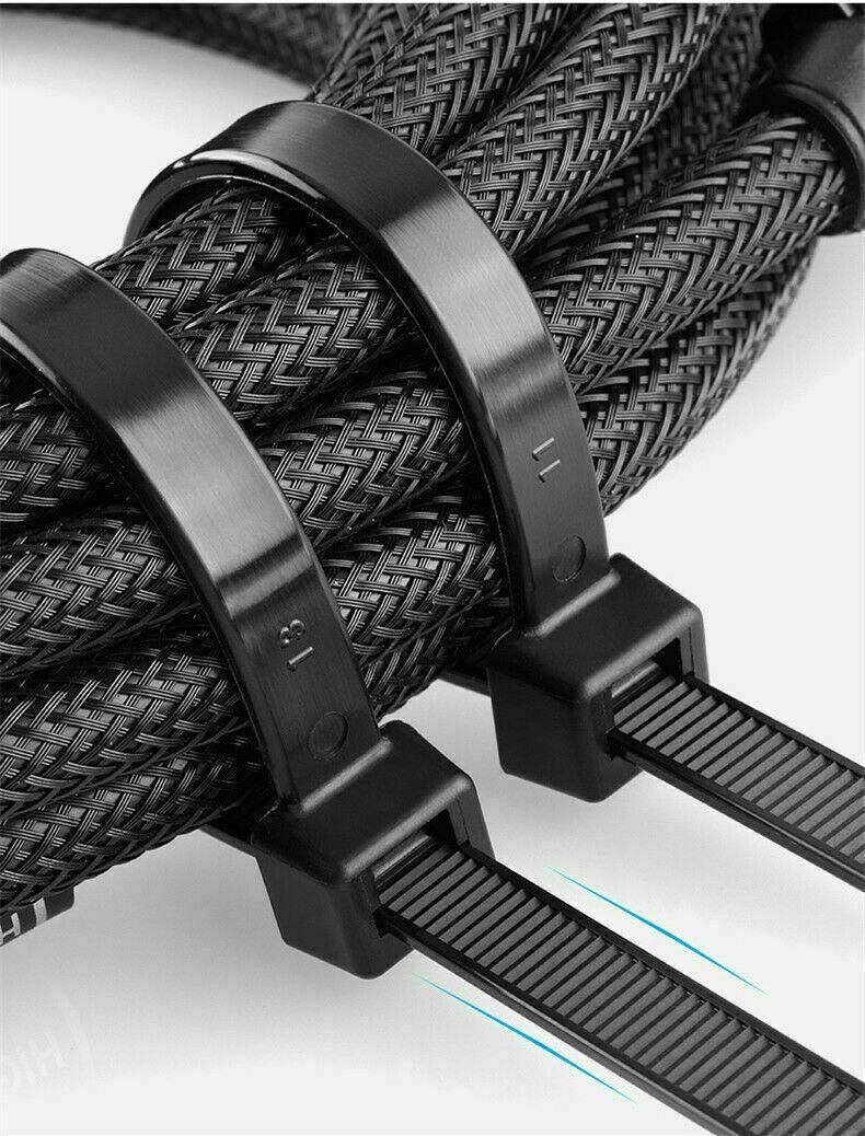 50X Cable Ties Zip Ties Nylon Uv Stabilised Black Cable Tie - 10*500mm White