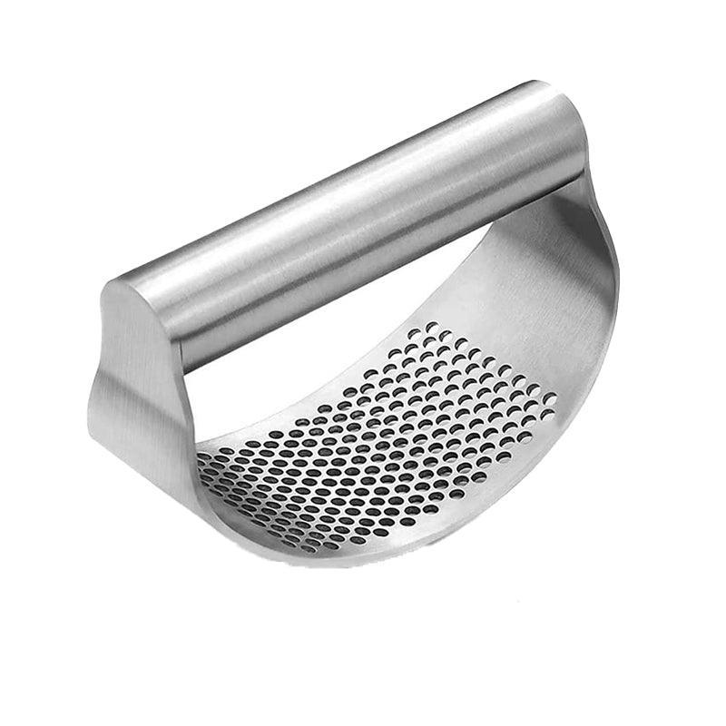 Stainless Steel Garlic Masher Press Crusher Squeezer Masher Kitchen Gadget Au - Silver