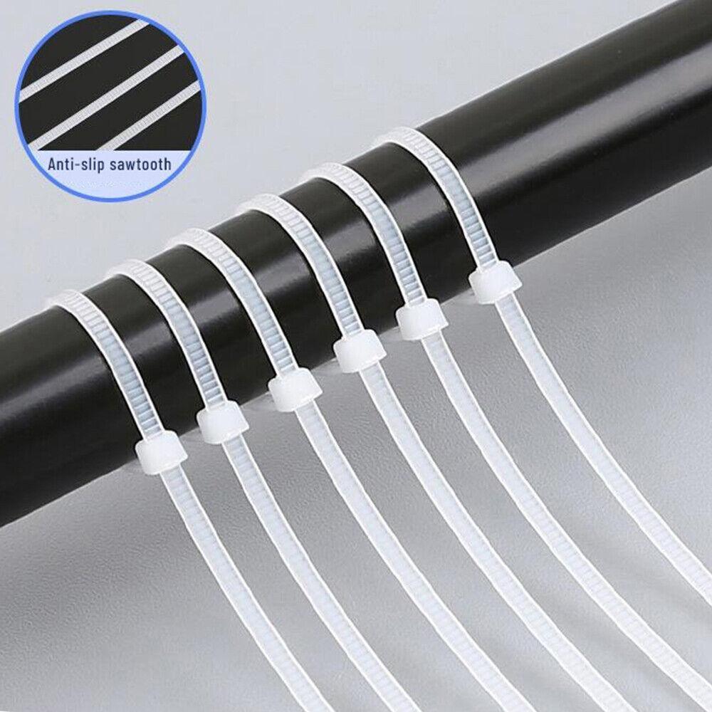 100X Cable Ties Zip Ties Nylon UV Stabilised Bulk White Cable Ties - 10*700mm White