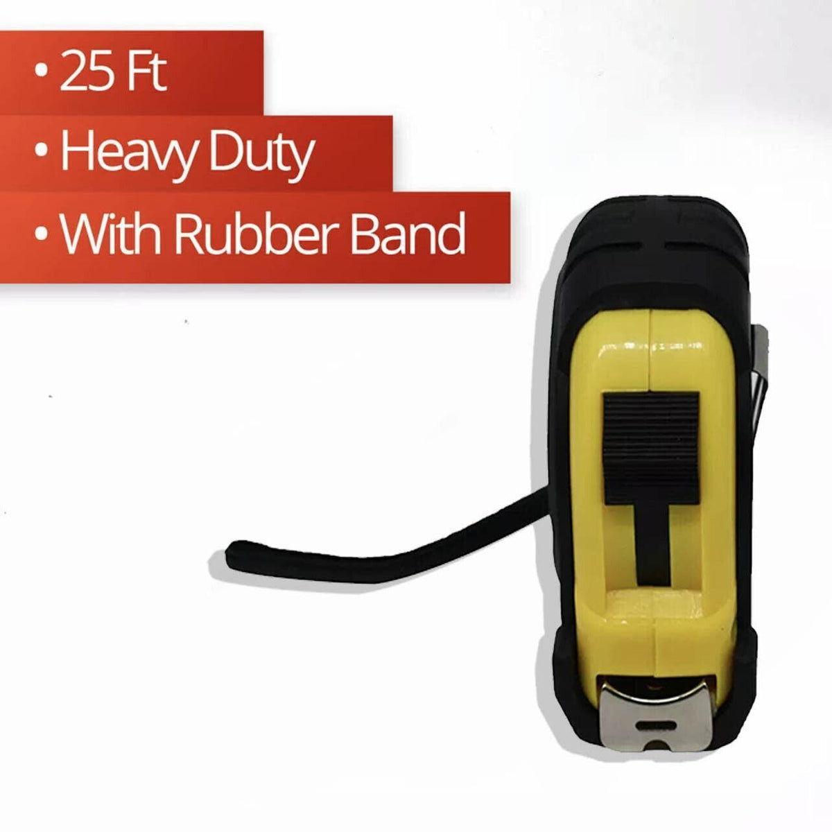 Steel Measuring Tape with Lock Rubber Grip Metric and Inch Ruler 3M 5M 10M - 3M