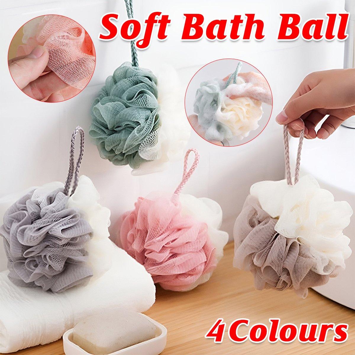 Bath Ball Mermaid Loofah Sponge Bath Puff Soft Ball Body Exfoliate Wash Shower - Grey
