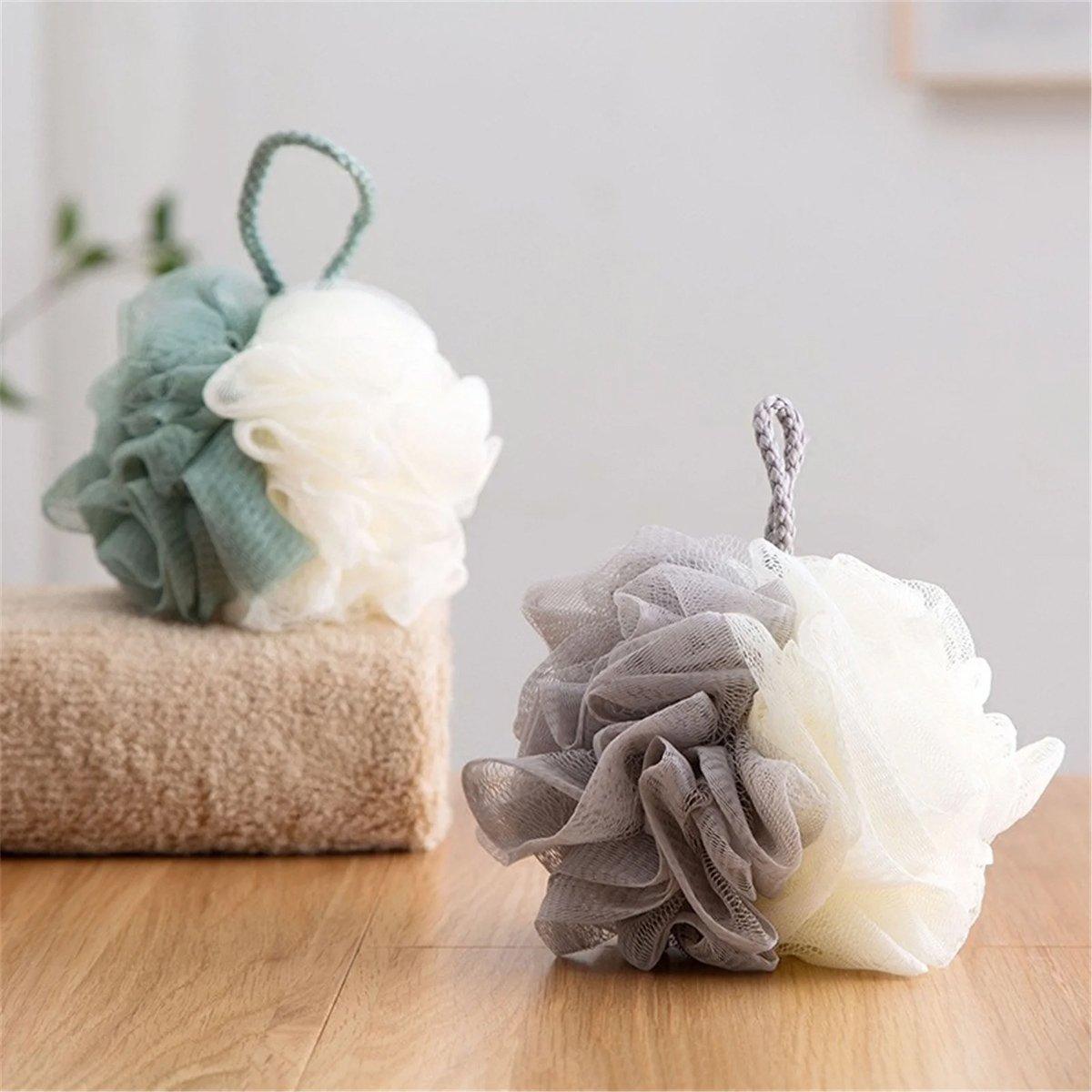 Bath Ball Mermaid Loofah Sponge Bath Puff Soft Ball Body Exfoliate Wash Shower - Grey
