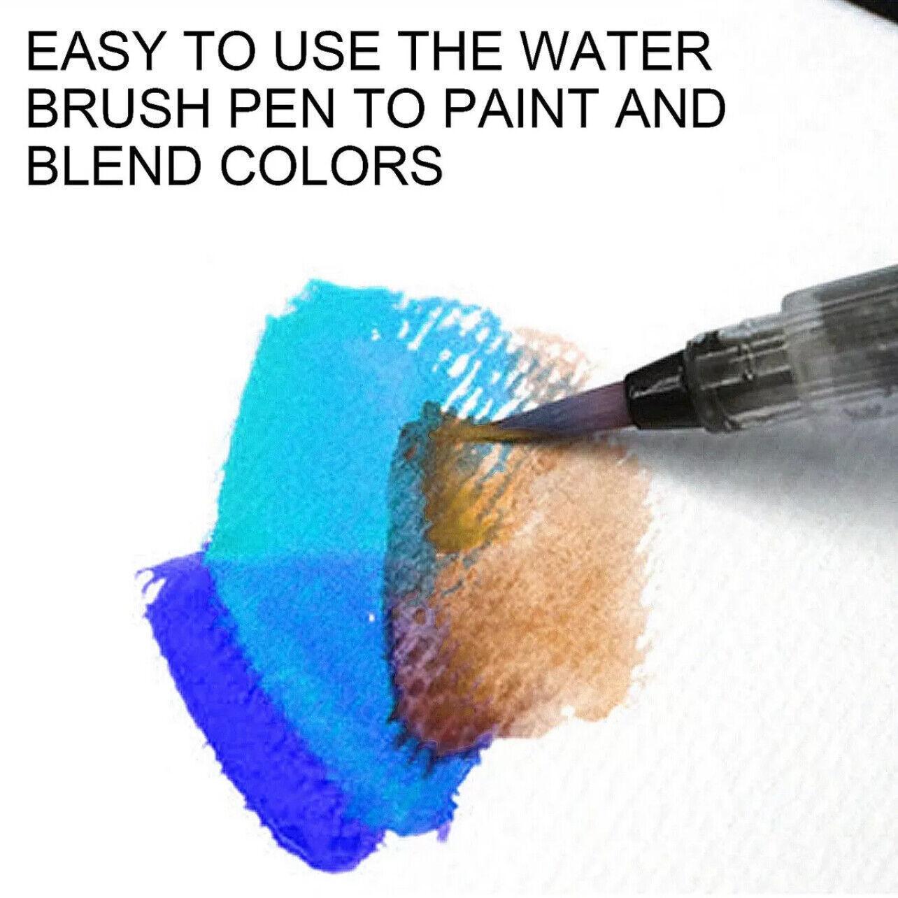 12-90 Watercolour Paint Set With Brush Painting Water Colour Kits - 12 Colours