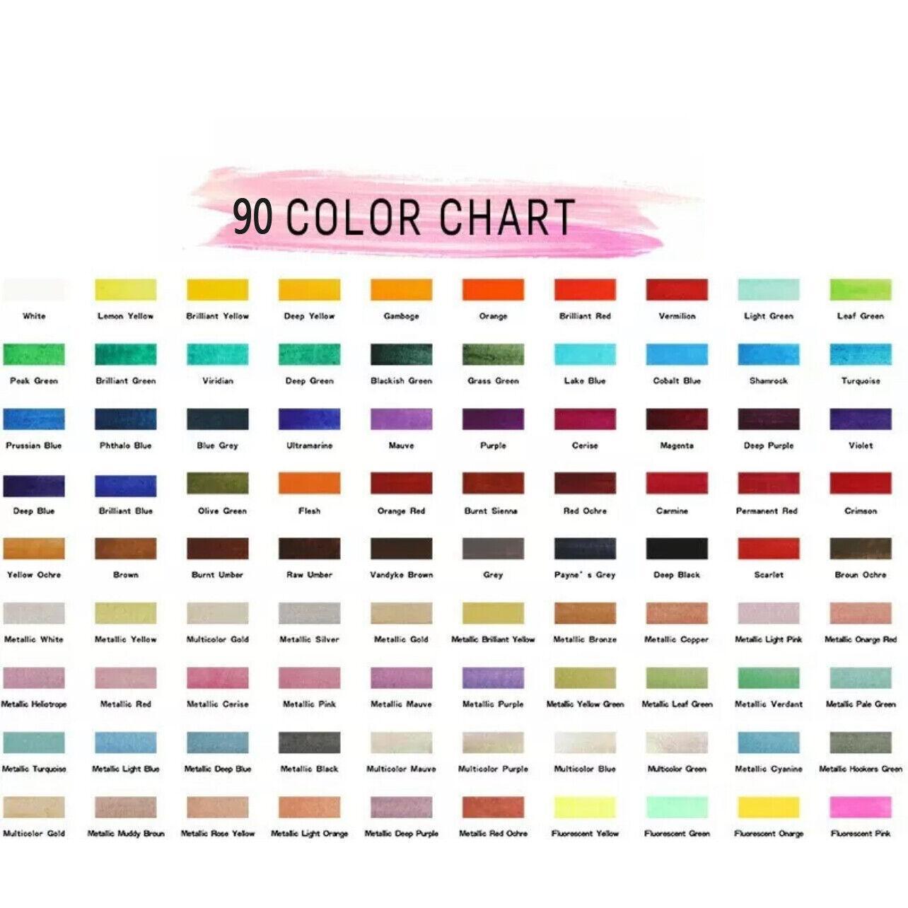 12-90 Watercolour Paint Set With Brush Painting Water Colour Kits - 12 Colours