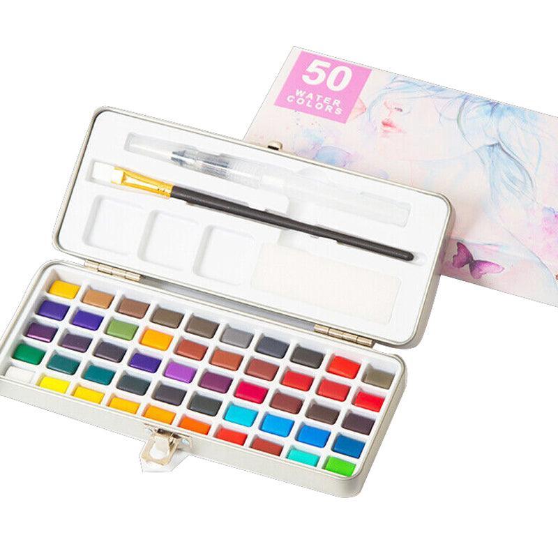 12-90 Watercolour Paint Set With Brush Painting Water Colour Kits - 12 Colours