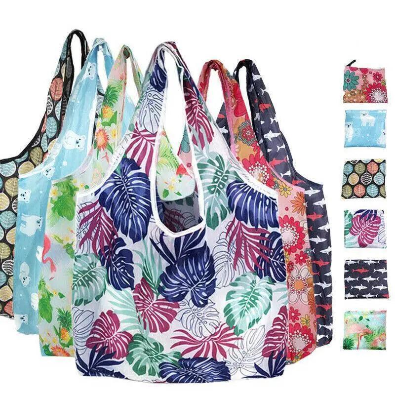 Reusable Foldable Light Waterproof Shopping Bags Carry bag Grocery Big - B-12