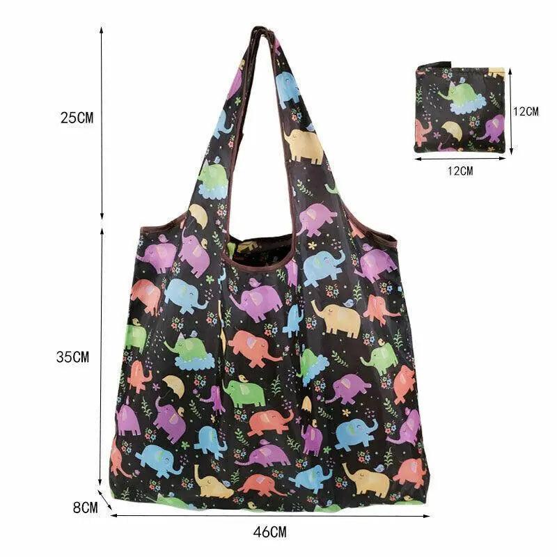 Reusable Foldable Light Waterproof Shopping Bags Carry bag Grocery Big - B-12