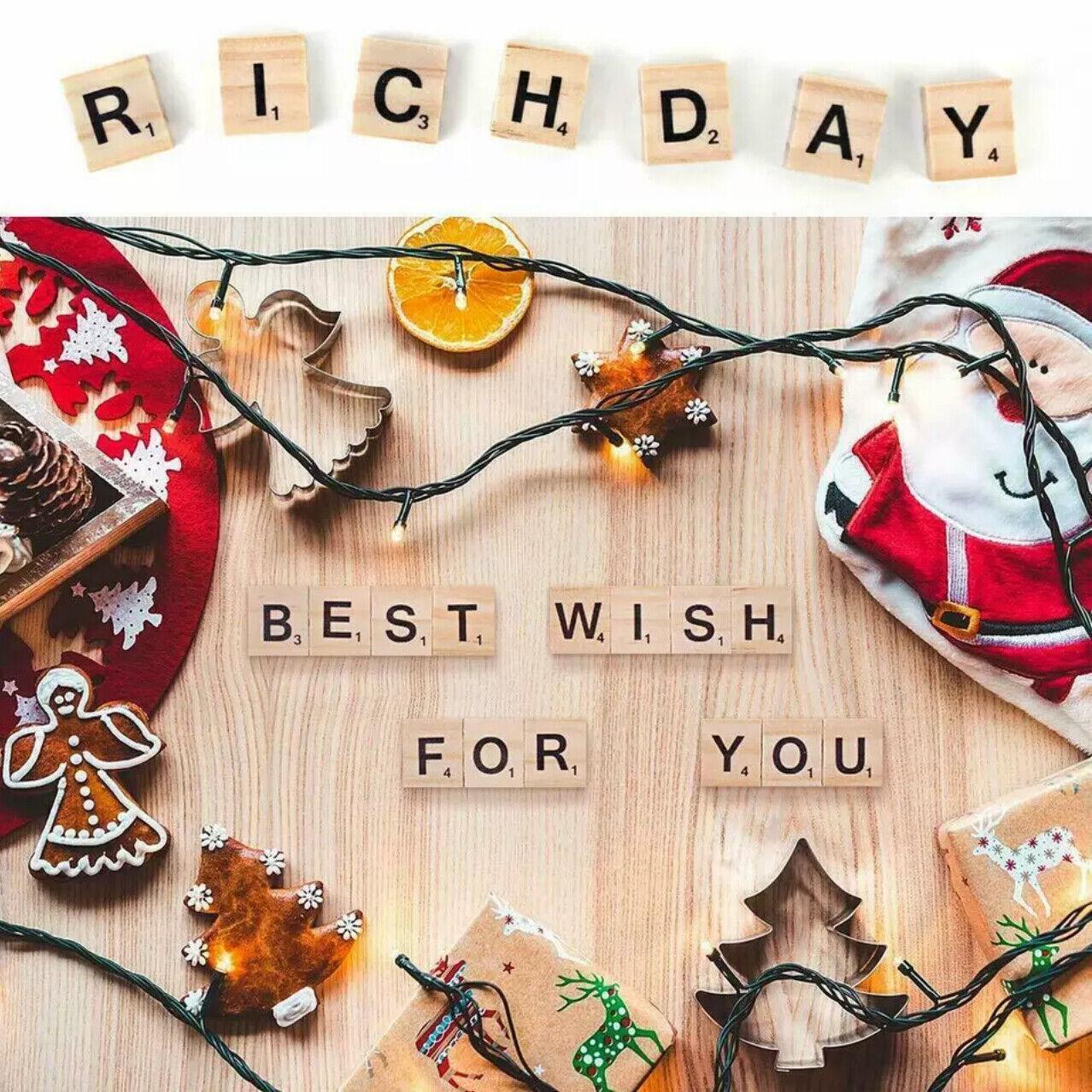 20X Wooden Alphabet Scrabble Tiles A-Z Letters and Numbers DIY Craft Game Pieces - Letter W 20pcs