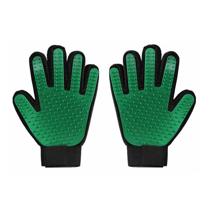 Pet Dog Cat Massage Hair Removal Grooming Comb Touch Cleaning Brush Magic Glove - Red Left Hand