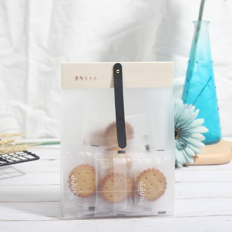 50pcs Transparent Snack Bags Biscuit Candy Bags Resealable Food Packaging - Orange