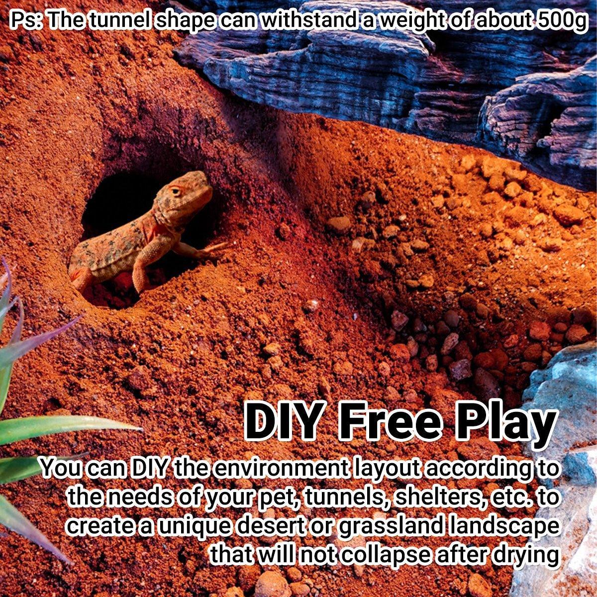 1kg Reptile Sand Desert Matting for Pet Habitat Stone Aquascape Decoration - Yellow