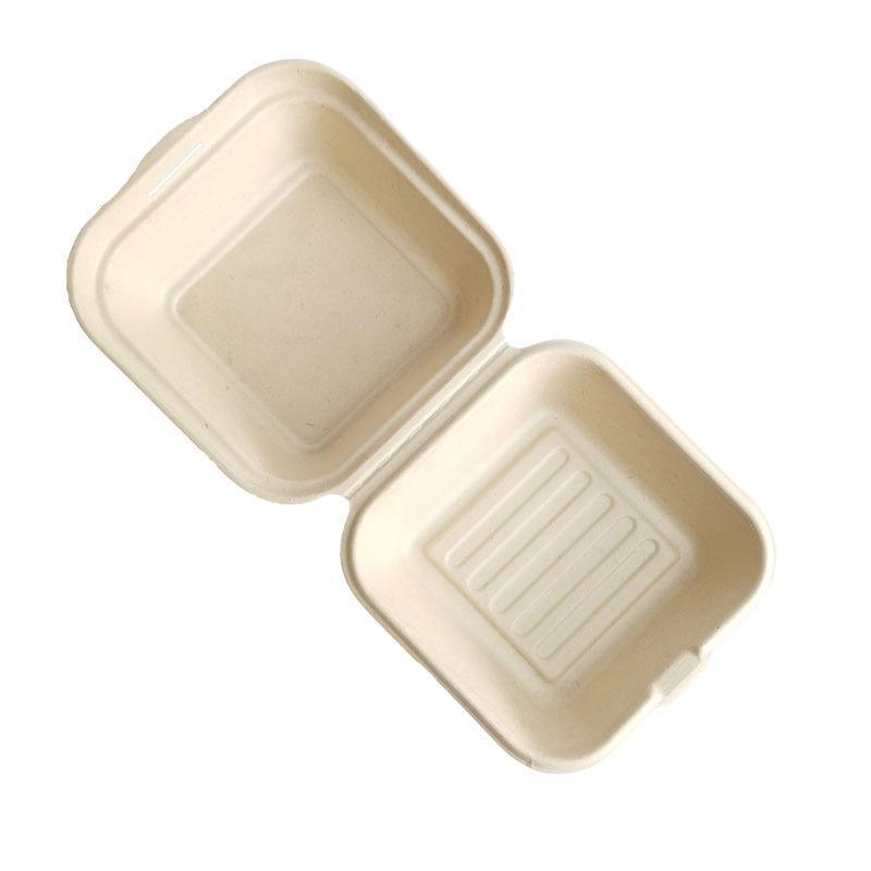 100X Disposable Eco-Friendly Bento Box Fruit Salad Hamburger Cake Packaging Box - Packing-White-4inches-100pcs
