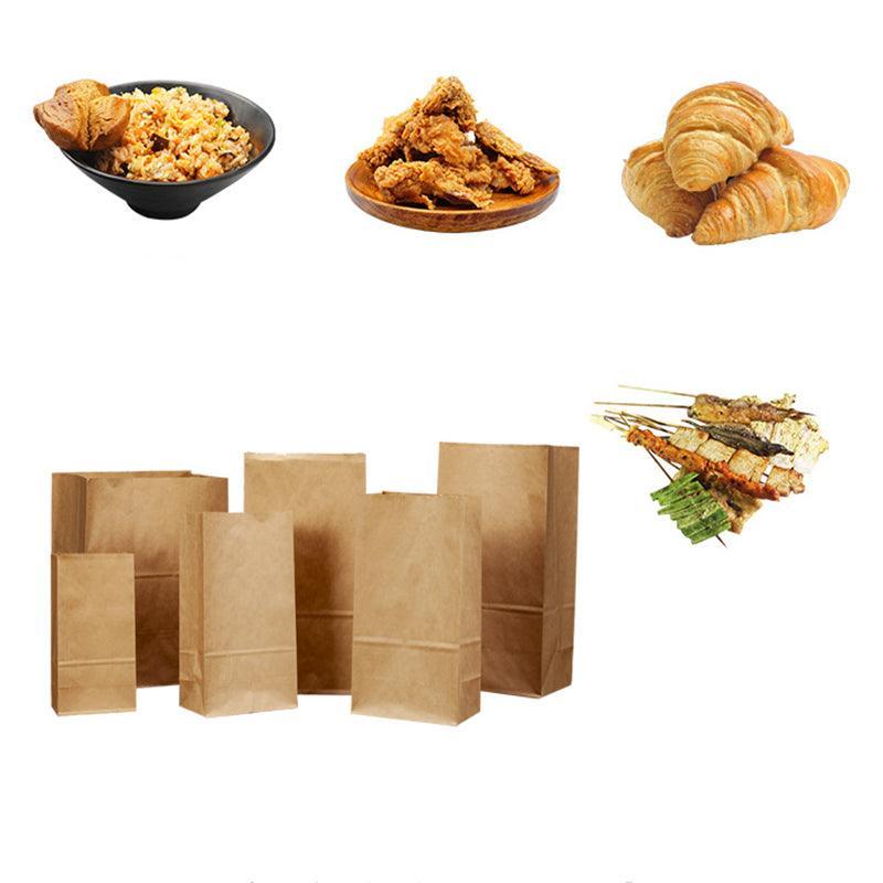 Brown Kraft Paper Bags Take Away Food Lolly Grocery Buffet Craft Gift Market Bag - 12X 7 X 21.5CM