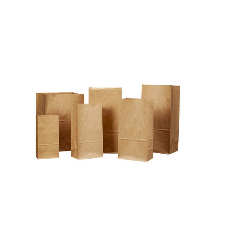 Brown Kraft Paper Bags Take Away Food Lolly Grocery Buffet Craft Gift Market Bag - 15.5 X 10 X 30CM