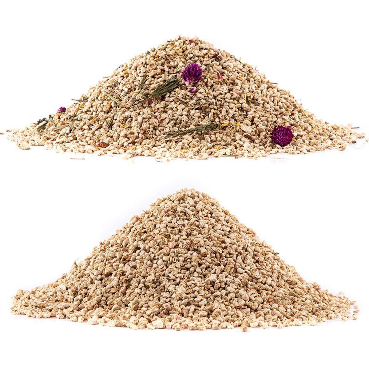 Plants Corncob Bedding Nest Pad for Hamster Rabbit Hedgehog Small Pet Supplies - Flower And Grass Corn Cob Litter