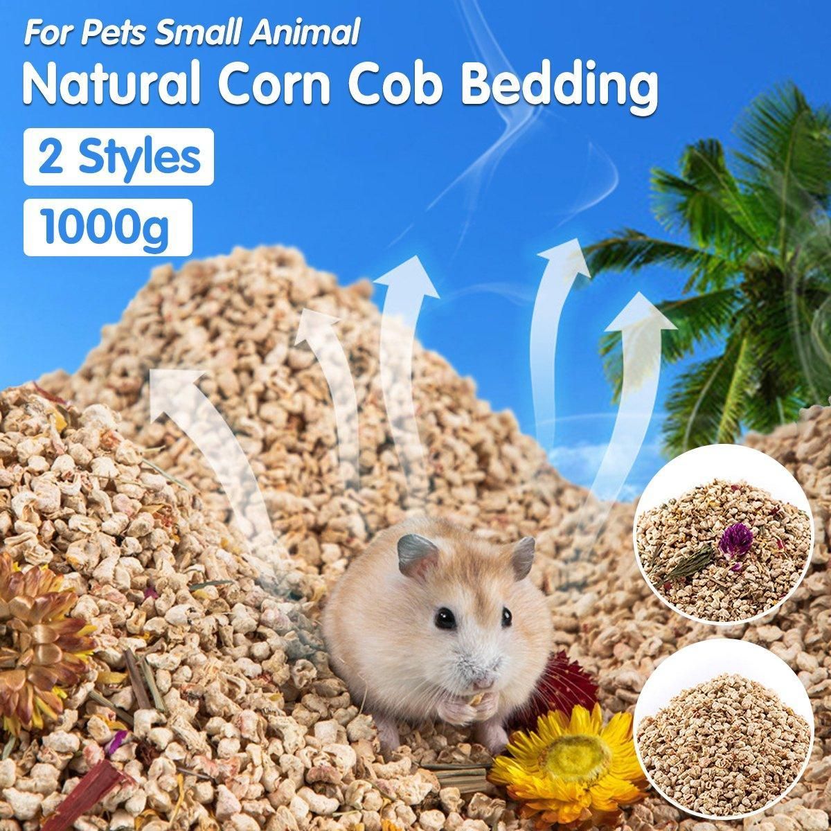 Plants Corncob Bedding Nest Pad for Hamster Rabbit Hedgehog Small Pet Supplies - Flower And Grass Corn Cob Litter