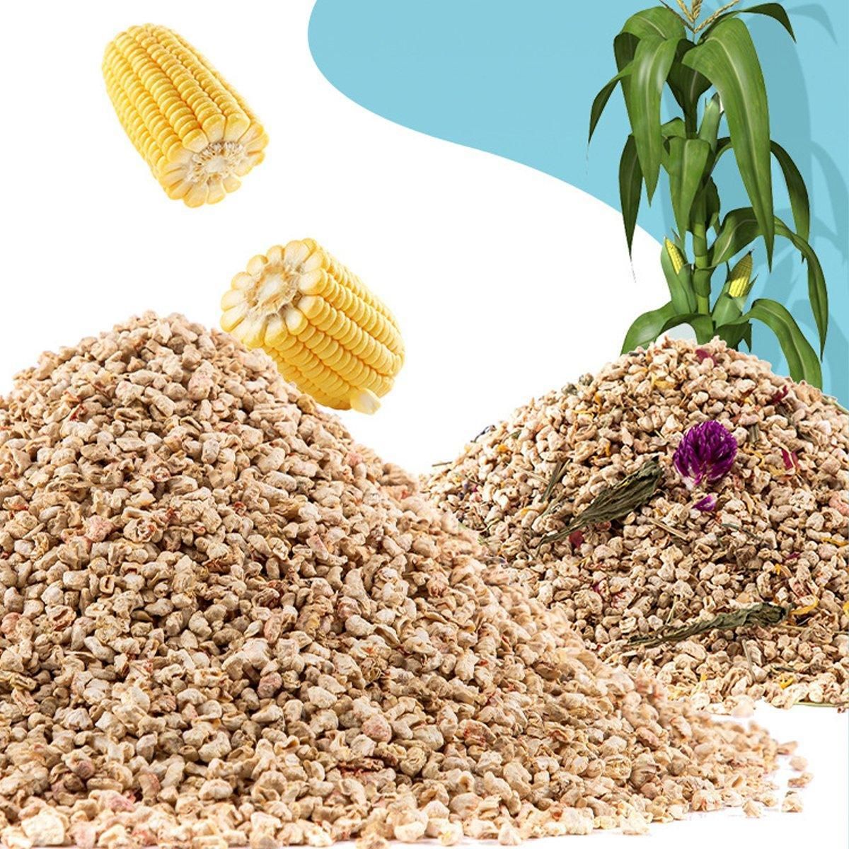 Plants Corncob Bedding Nest Pad for Hamster Rabbit Hedgehog Small Pet Supplies - Flower And Grass Corn Cob Litter