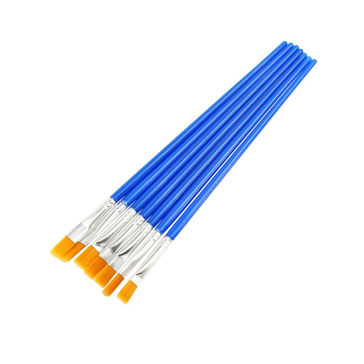 50/100PCS Plastic Flat Tip Hook Line Brushes for DIY Ceramics and Watercolor Painting - 100PCS Mixed
