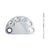 Stainless Steel Cosmetic Face Makeup Palette Spatula Foundation Mixing Tool - Semicircle
