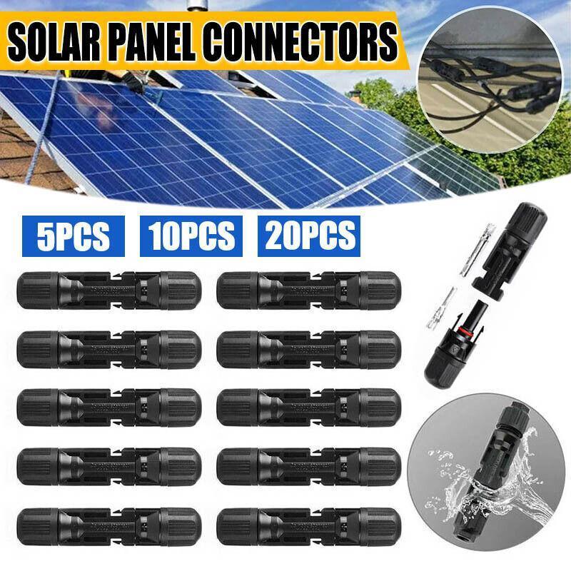 5-20 Pairs For Solar Panel Connectors Ip67 30A Line Plug Socket Male & Female Au - 20Pairs