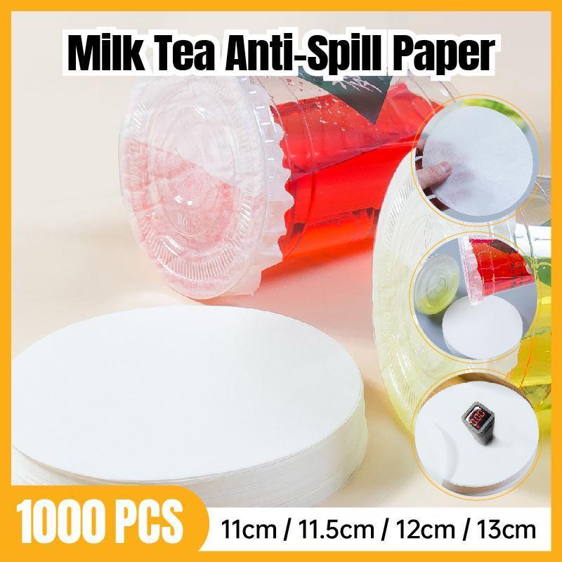 1000pcs Leak-proof Milk Tea Paper Cups Drink Containers Party Favors Supplies - 14cm