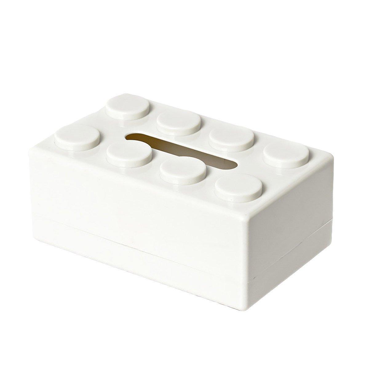 Tissue Box Cover Creative Building Block Cute Napkin Dispenser Holder Home Decor - Blue