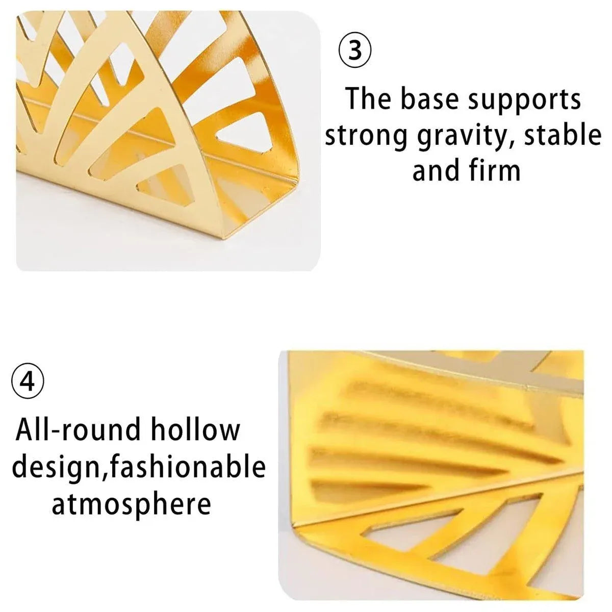 2 Nordic Hollow Napkin Holder Stainless Steel Tissue Dispenser Organiser Kitchen