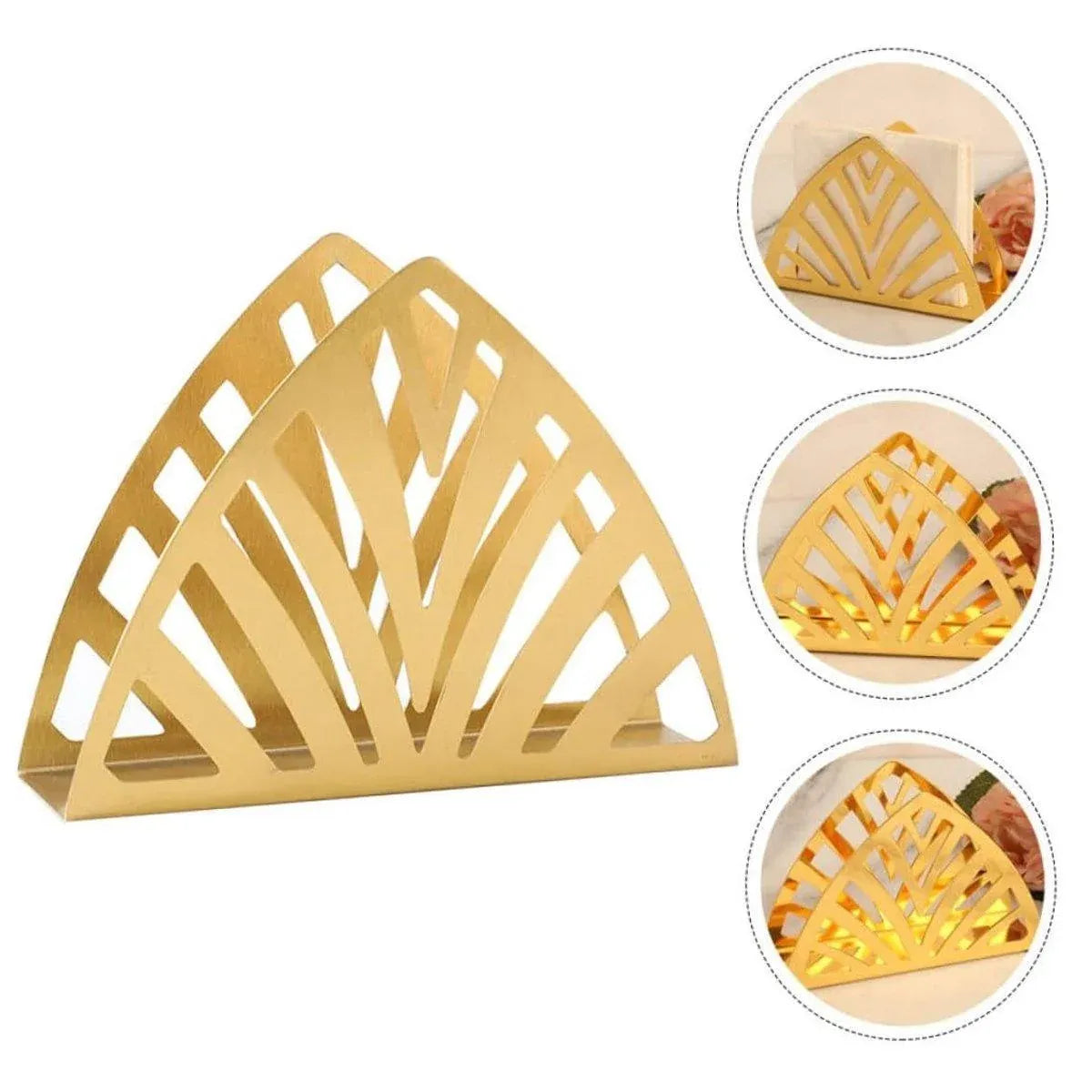 2 Nordic Hollow Napkin Holder Stainless Steel Tissue Dispenser Organiser Kitchen