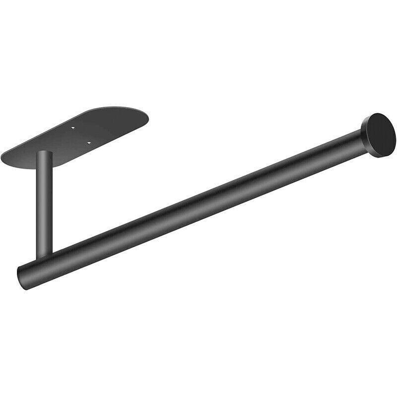 Kitchen Hanger Paper Roll Cabinet Towel Holder Organizer Rack Shelf Wall Adhesive - Silver