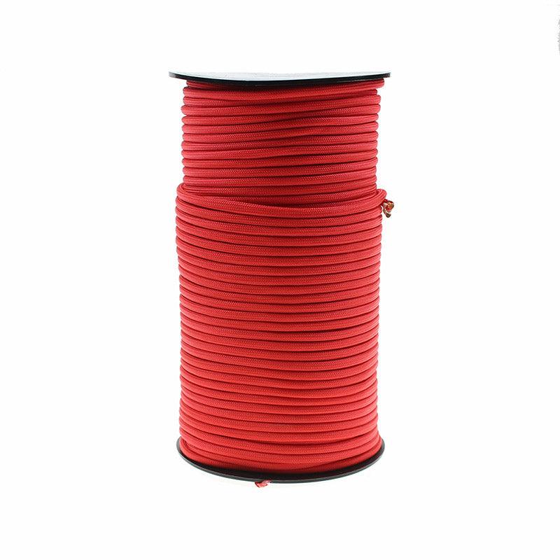 100m Paracord Outdoor Camping Binding Braided Rope Survival Gear Hiking Rope - Brown