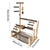 Wooden Parrot Stand Pole Interactive Bird Stand with Food Bowl Climbing Ladder