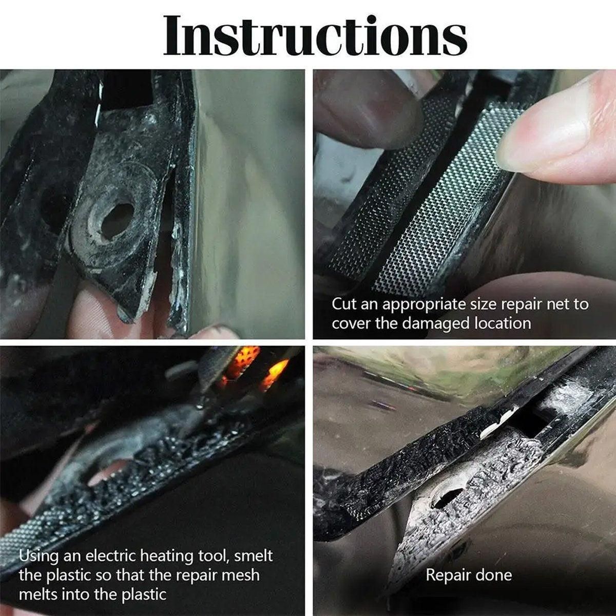 10PCS Car Bumper Crack Repair Mesh Welding for Wire Nails and Welding Rods Tool