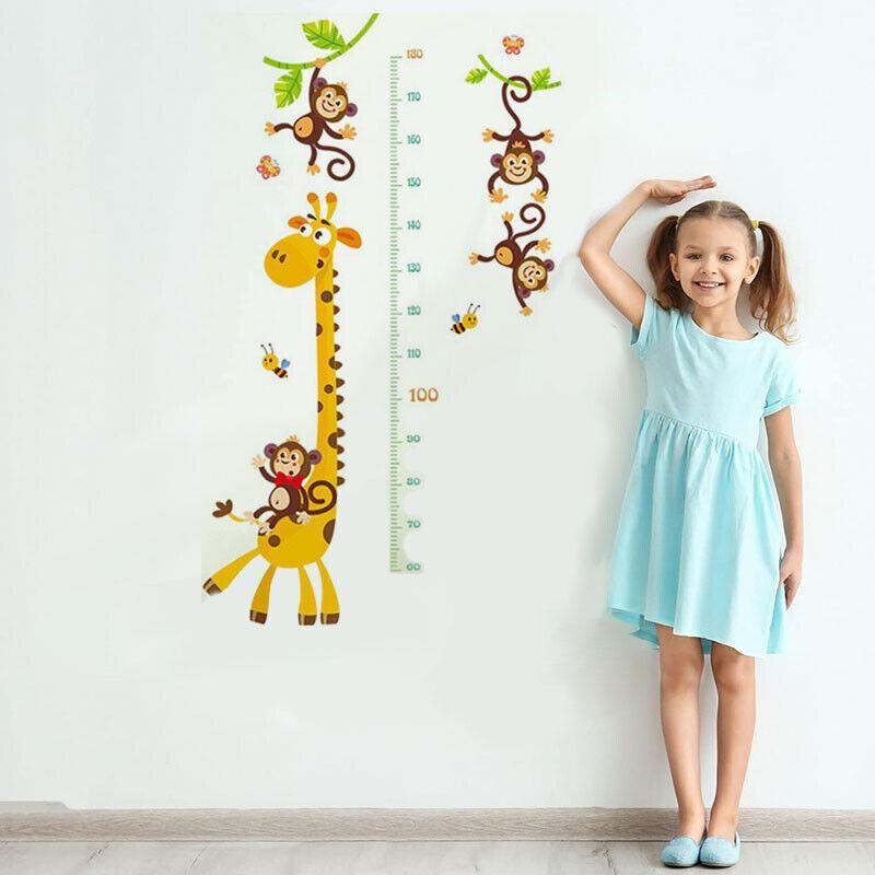 Removable Wall Height Chart Sticker Growth Measurement Ruler Decal for Wall Decor - A