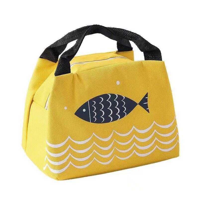 Portable Insulated Thermal Lunch Box Carry Tote Picnic Case Storage Bag 21x17x15cm - B02 (21x17x15cm)